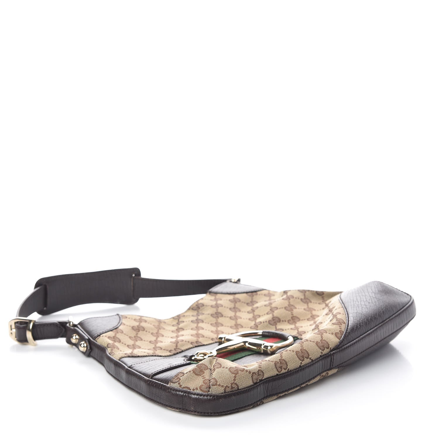 Gucci Monogram Hasler Hobo Dark Brown 4 of 9