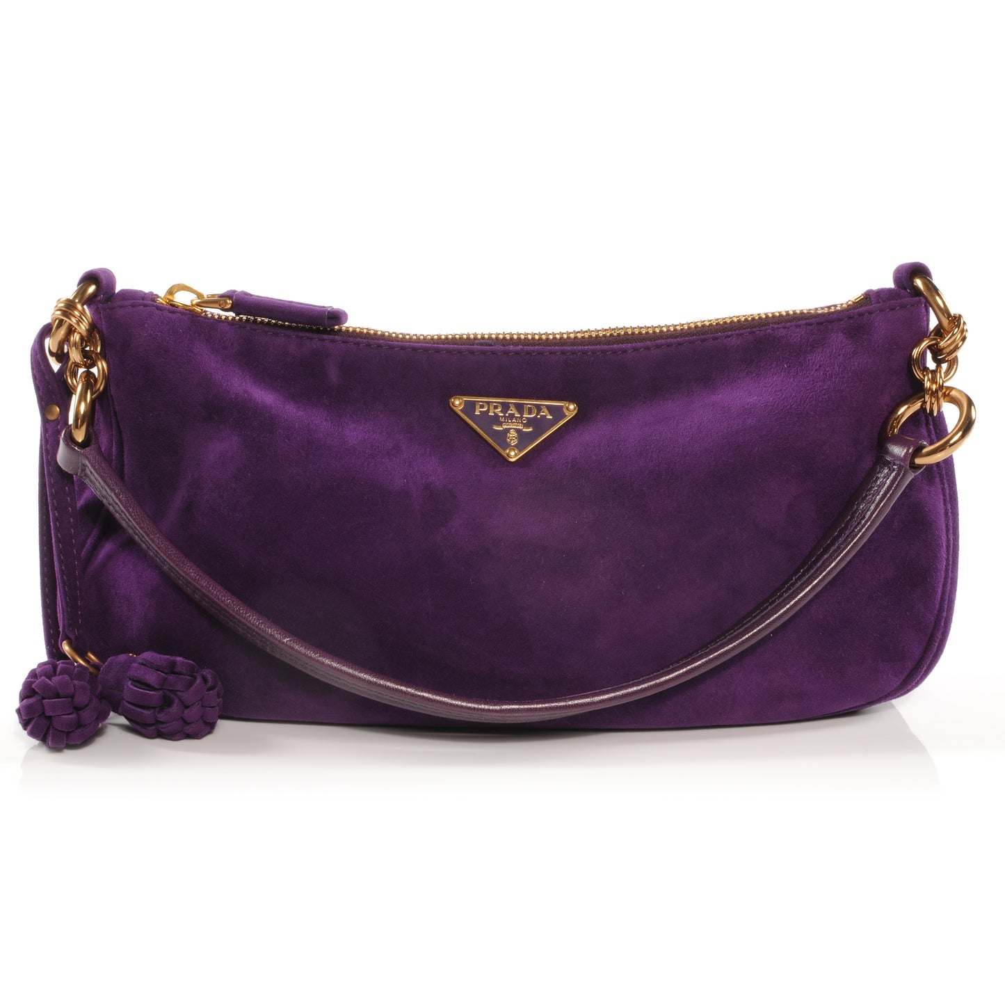 Suede Box Shoulder Bag Viola