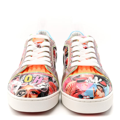 Christian Louboutin Patent Oh Xtian Womens Vieira Flat Sneakers 38 Multicolor 3 of 9