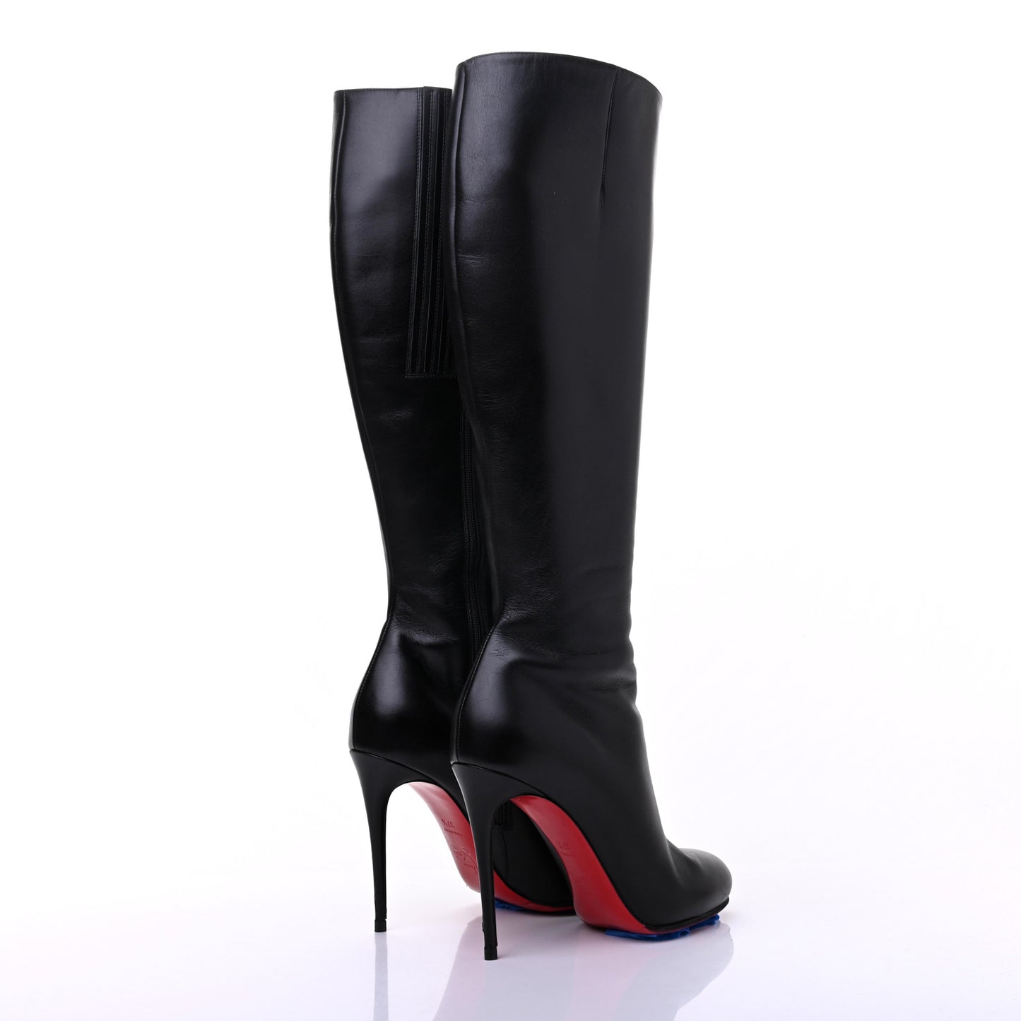 Calfskin Bourge 100 Tall Boots 37.5 Black