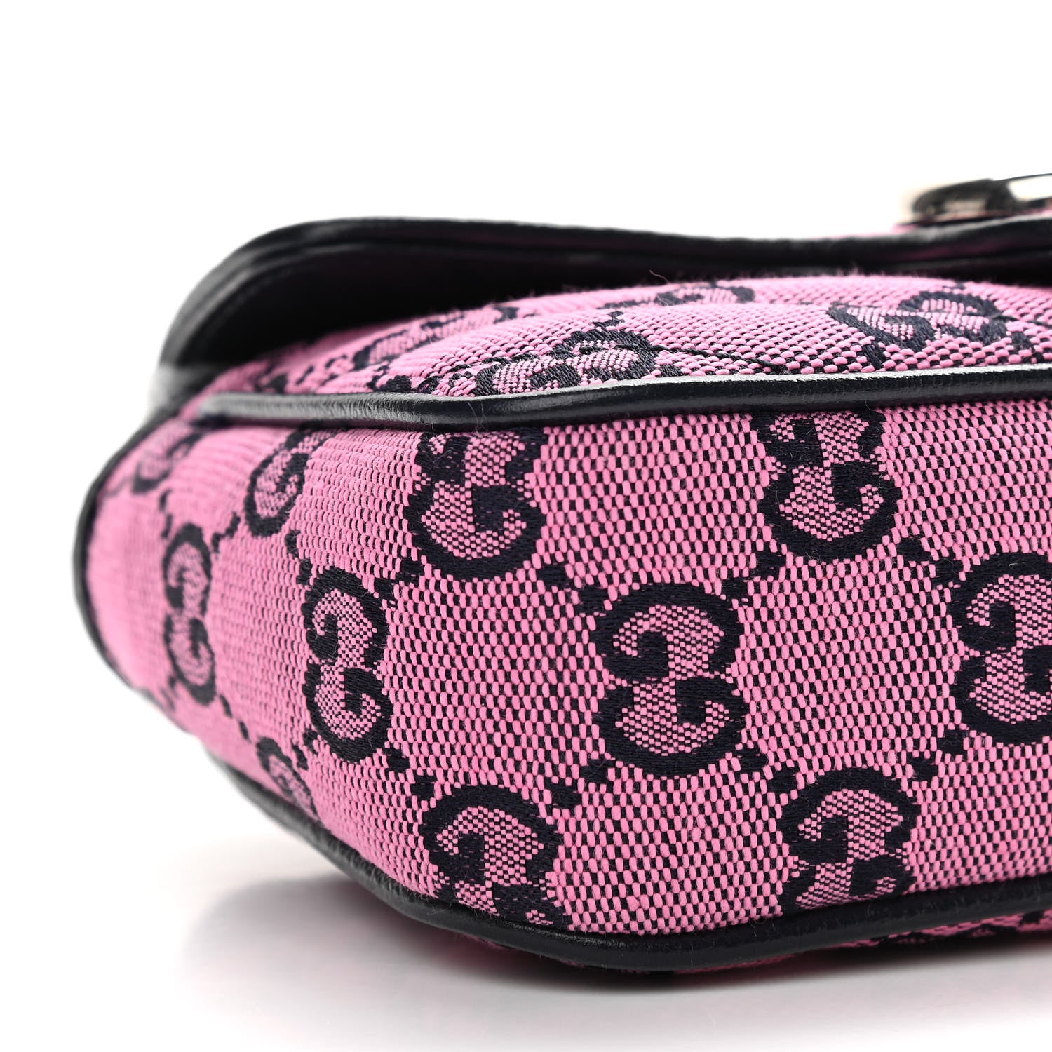 Gucci Monogram Multicolor Matelasse Diagonal Super Mini GG Marmont Shoulder Bag Pink Blue 8 of 10