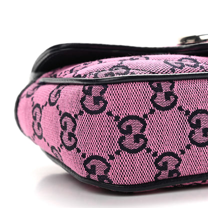Gucci Monogram Multicolor Matelasse Diagonal Super Mini GG Marmont Shoulder Bag Pink Blue 8 of 10