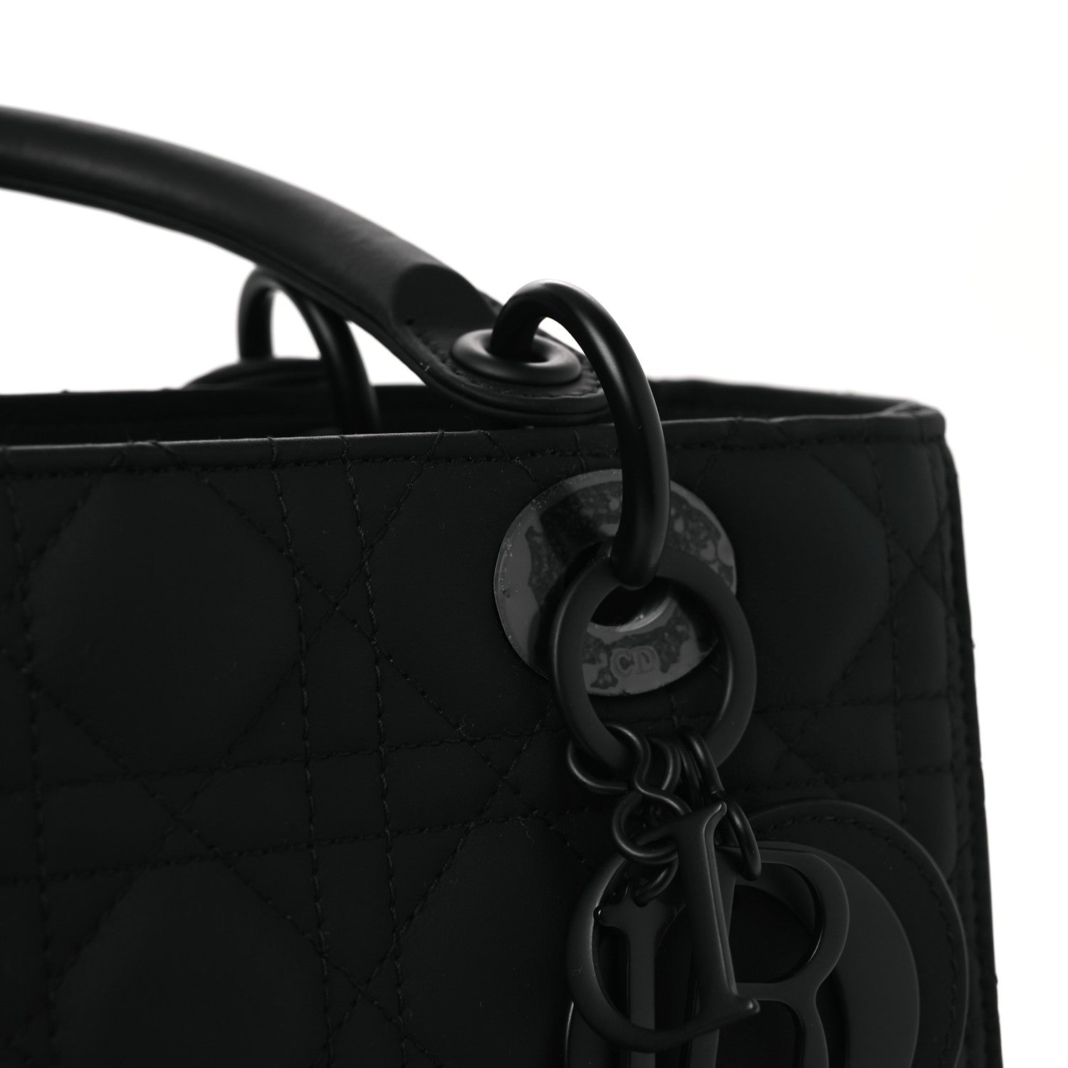 Christian Dior Ultra Matte Calfskin Cannage Medium Lady Dior Black 11 of 11