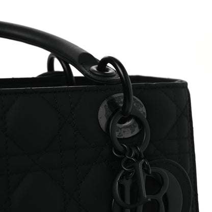 Christian Dior Ultra Matte Calfskin Cannage Medium Lady Dior Black 11 of 11