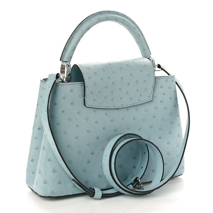Louis Vuitton Ostrich Capucines BB Light Blue 2 of 8
