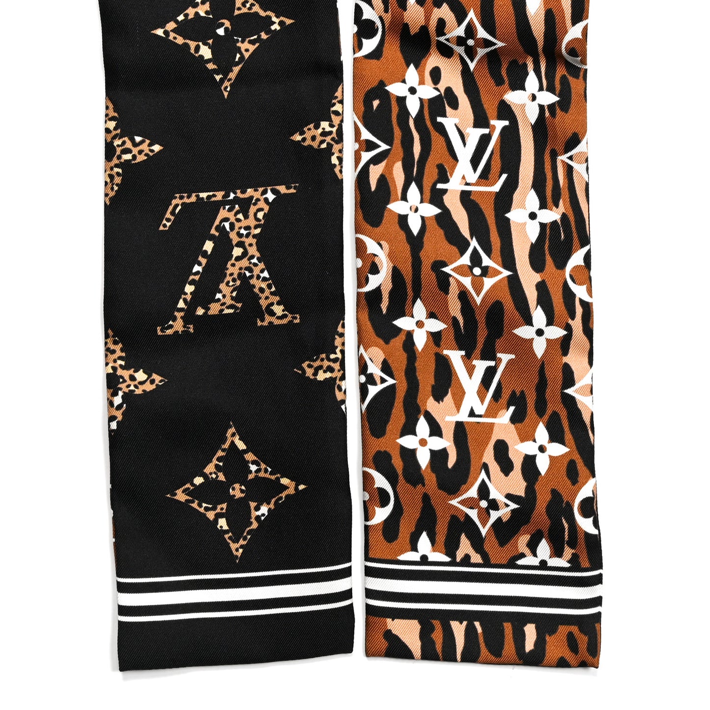 Silk Monogram Giant Jungle Bandeau Black