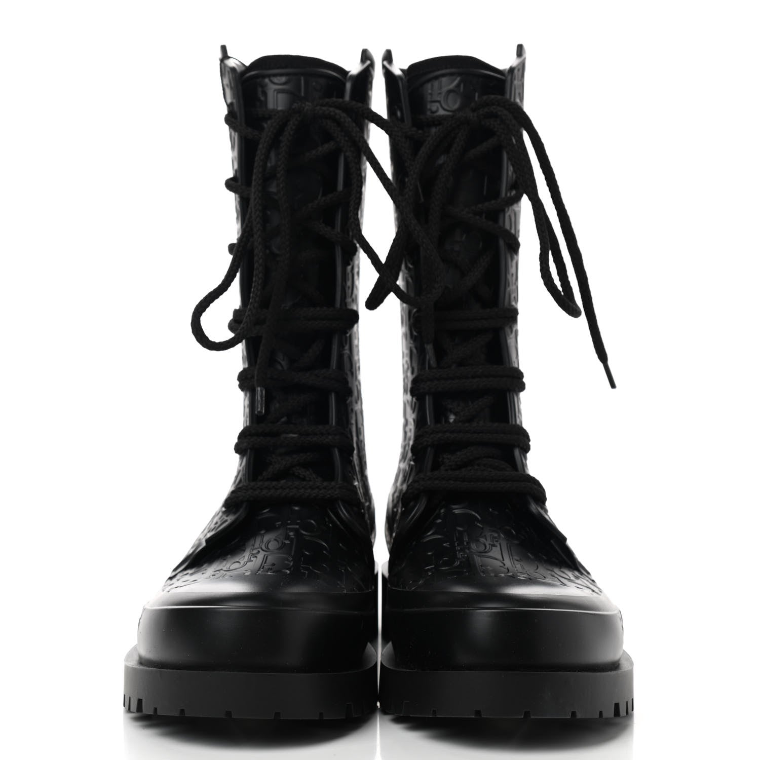 Christian Dior Oblique Rubber Diorcamp Boots 38 Black 2 of 7
