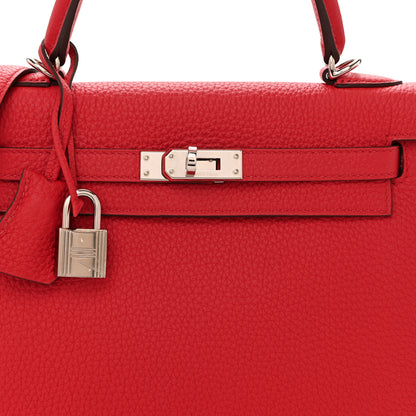 Hermes Togo Kelly Retourne 25 Rouge de Coeur 8 of 13