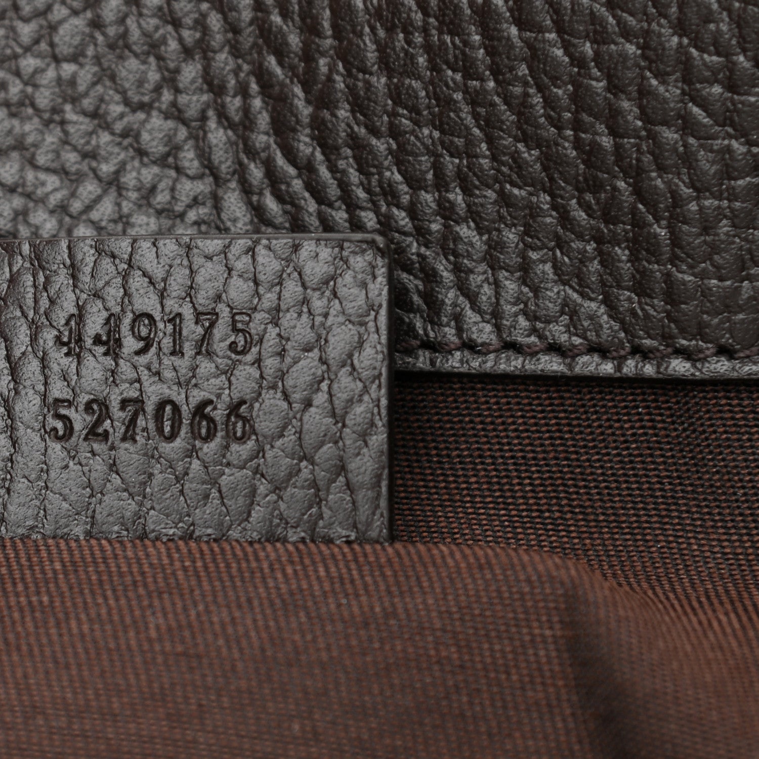 Gucci Monogram Dollar Calfskin O Drawstring Backpack Beige Ebony Testa di Moro Dark Chocolate 7 of 9