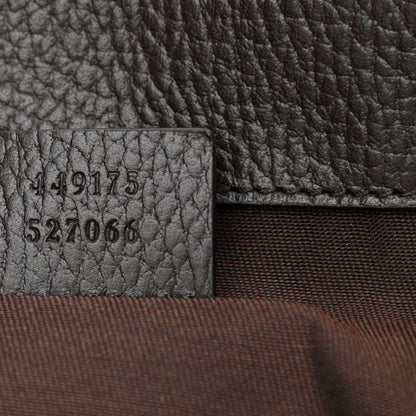 Gucci Monogram Dollar Calfskin O Drawstring Backpack Beige Ebony Testa di Moro Dark Chocolate 7 of 9
