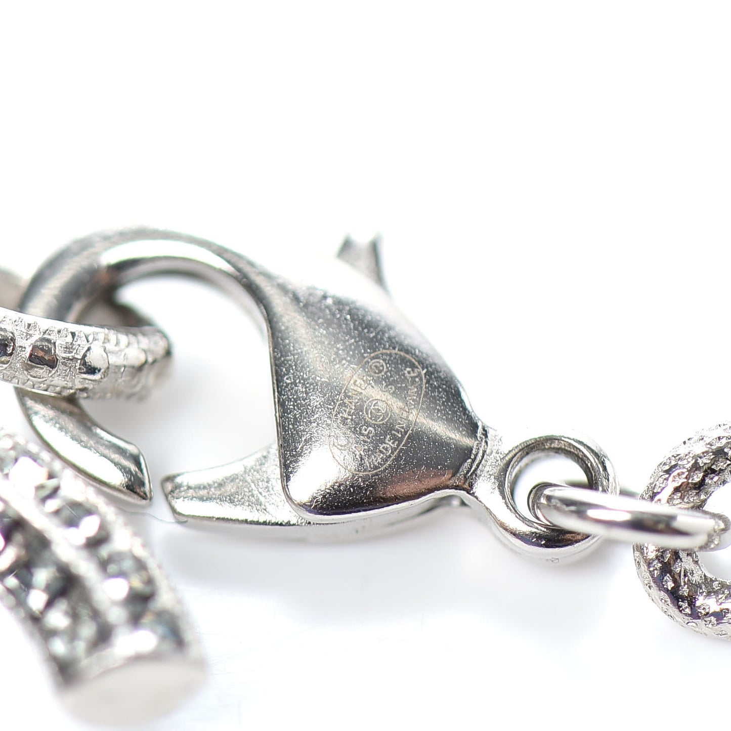 Baguette Crystal CC Bracelet Silver Green Blue