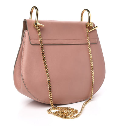 Chloe Suede Smooth Calfskin Drew Shoulder Bag Misty Rose 3 of 12