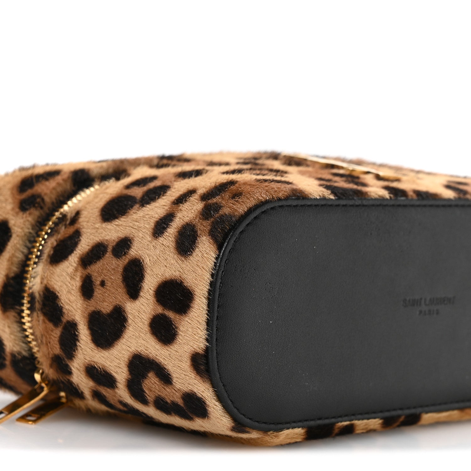 Saint Laurent Pony Hair Leopard Print Mini Gaby Vanity Case Brown Black 9 of 11