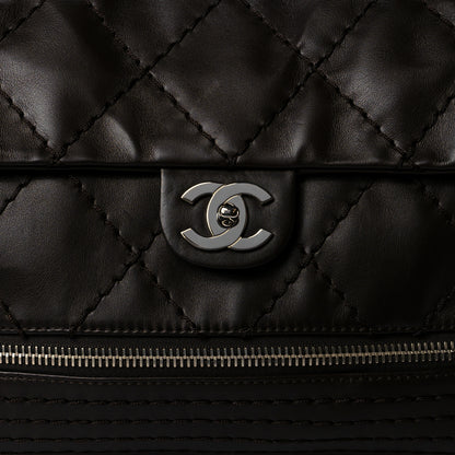 Chanel Calfskin Stitched Large Expandable Flap Bag Brown 8 of 10