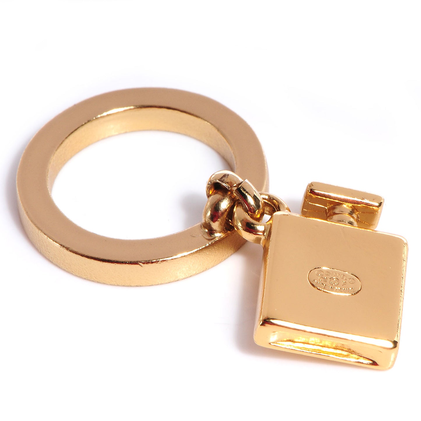 N°5 Perfume Bottle Charm Ring 6.5 Gold