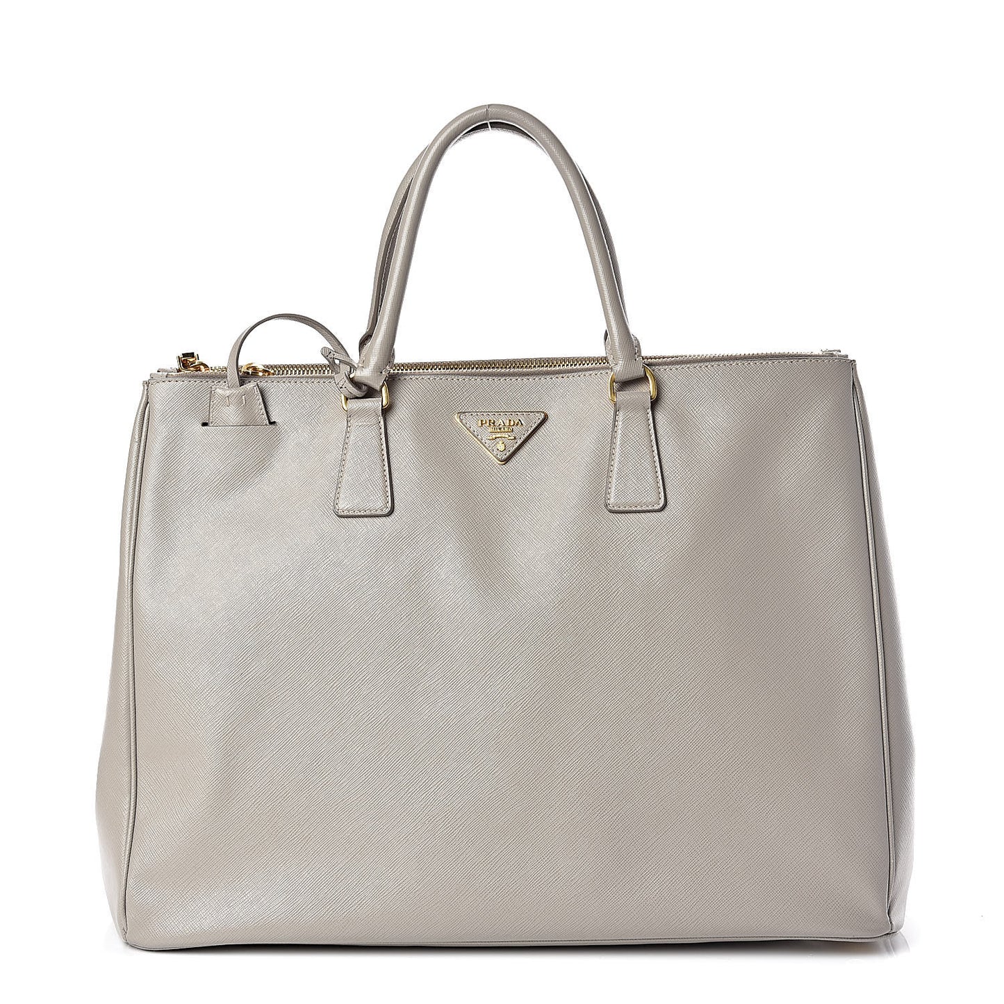 Saffiano Lux Extra Large Galleria Double Zip Tote Pomice