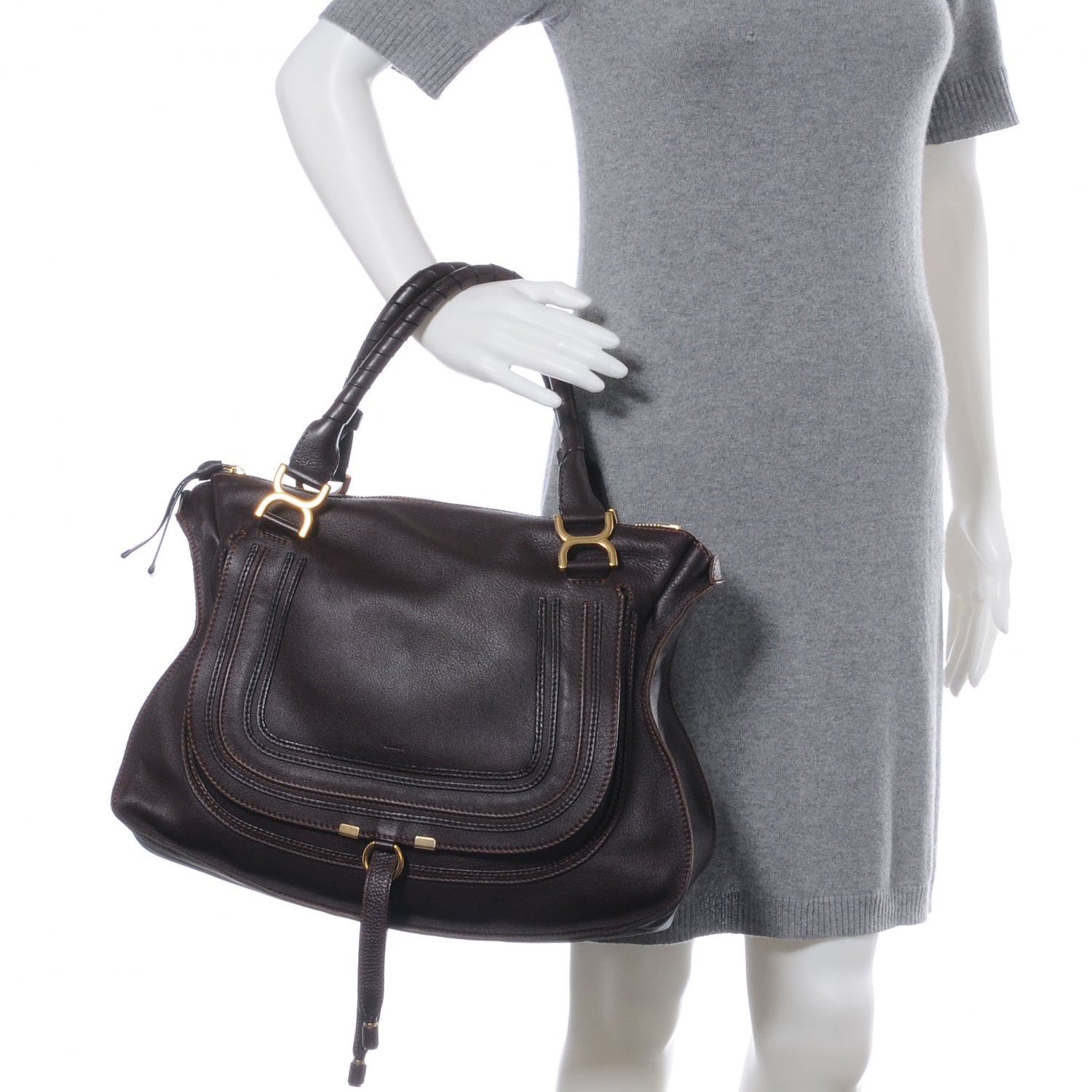 Chloe Leather Large Marcie Moka 2 of 7