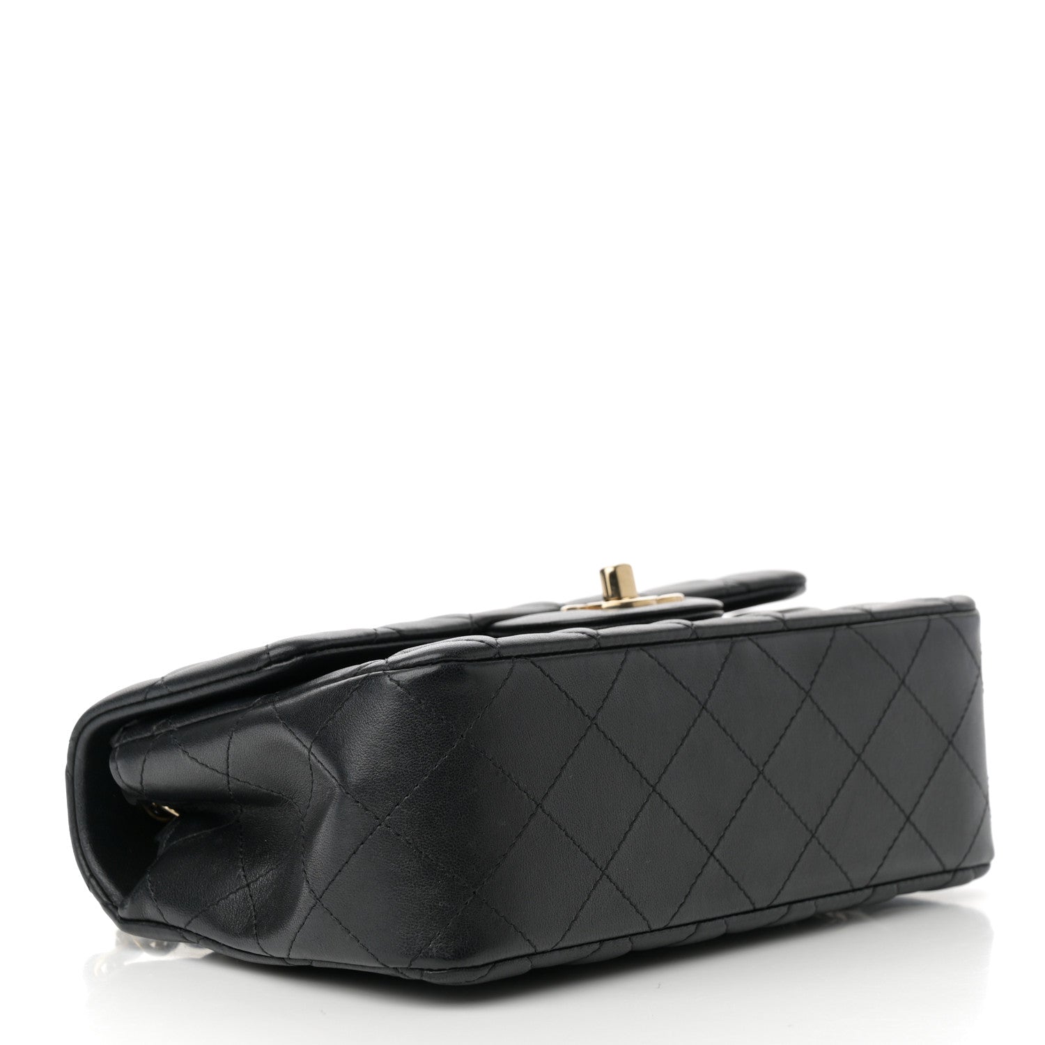 Chanel Lambskin Quilted Mini Rectangular Flap Black 4 of 12