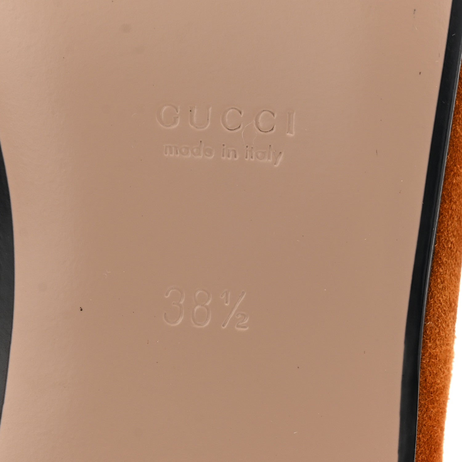 Gucci Suede Cachemire Malaga Kid Womens Princetown Slippers 38.5 Blondie Cognac 7 of 10