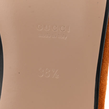 Gucci Suede Cachemire Malaga Kid Womens Princetown Slippers 38.5 Blondie Cognac 7 of 10