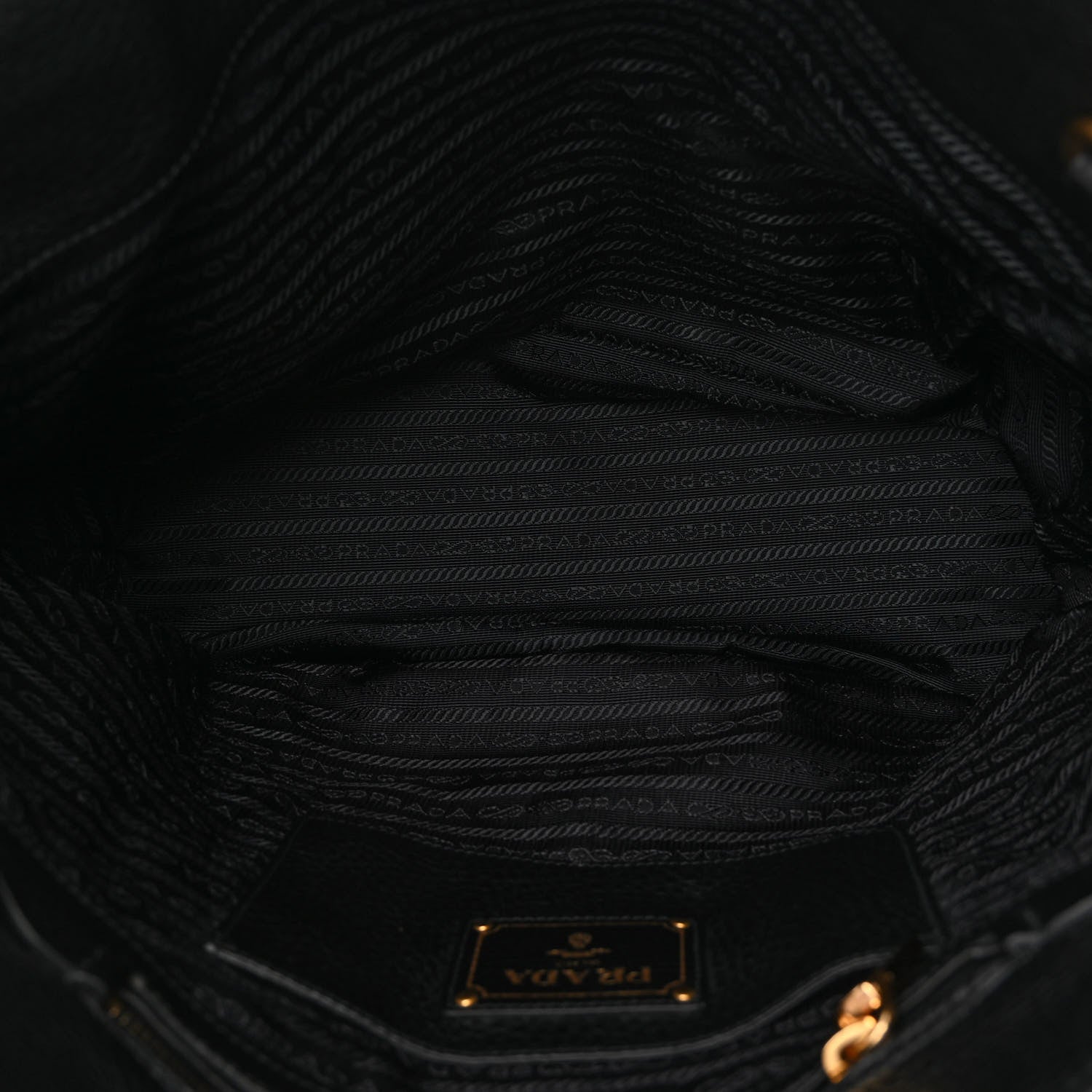 Prada Vitello Daino Tote Black 5 of 9