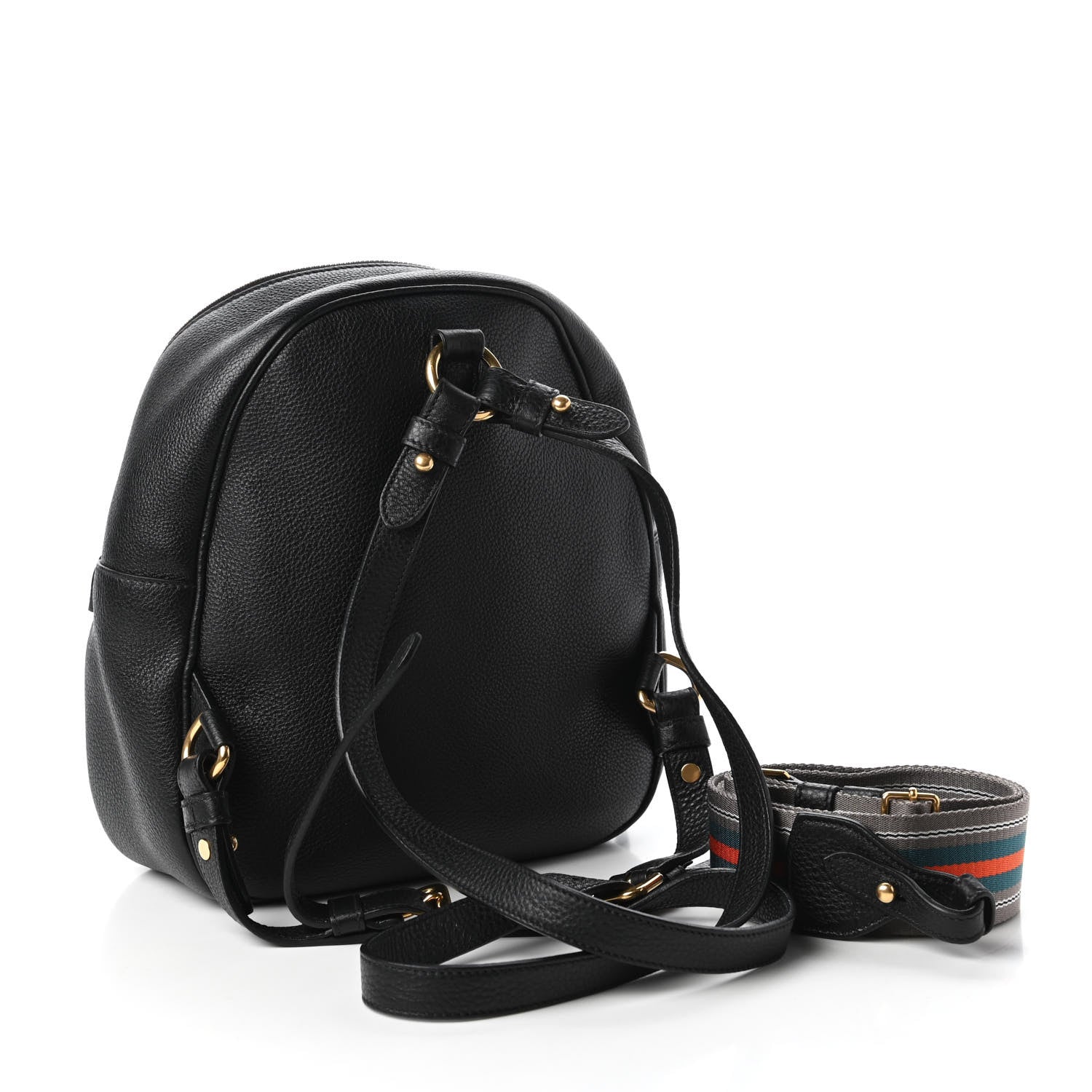 Prada Vitello Daino Zip Backpack Black 3 of 10