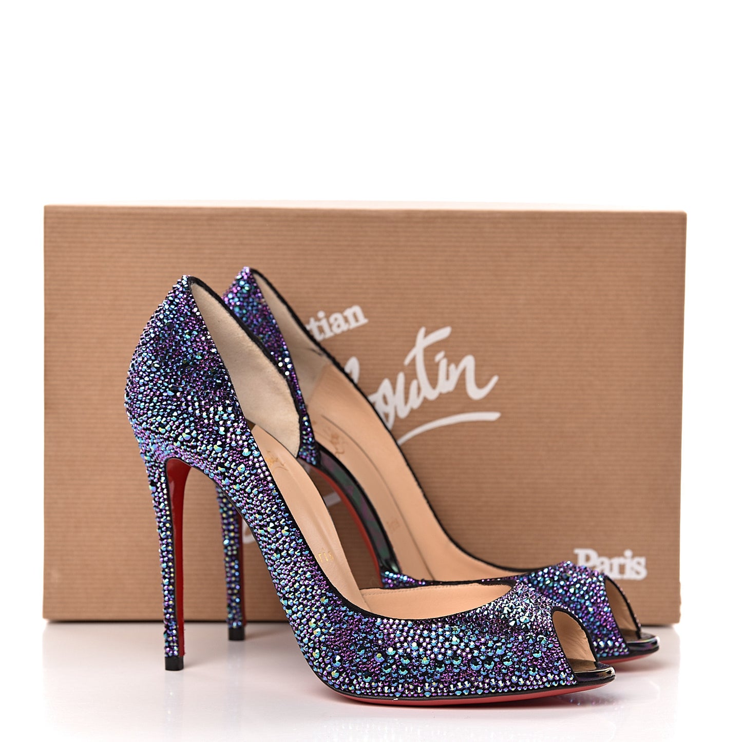 Strass Suede Calfskin Demi You 100 Pumps 38.5 Black Green