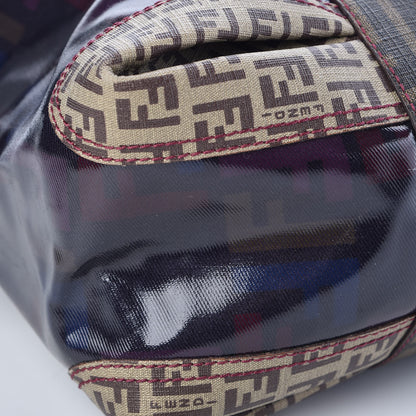 Fendi Zucca Zucchino Spalmati Large Mixed Media B Mix Tote Multicolor Tobacco 10 of 11
