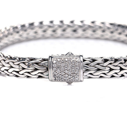 John Hardy Sterling Silver Diamond 7mm Classic Chain Bracelet 6 of 7