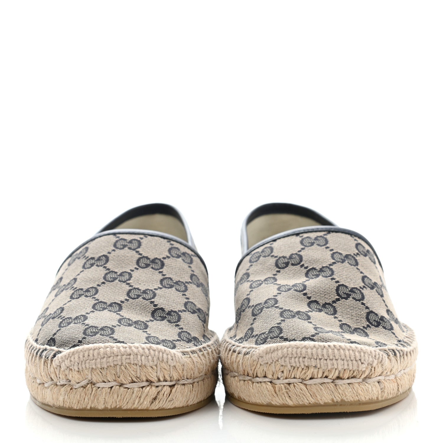 Gucci Monogram Miro Soft Calfskin Mens Espadrilles 6.5 Beige Blue 2 of 10