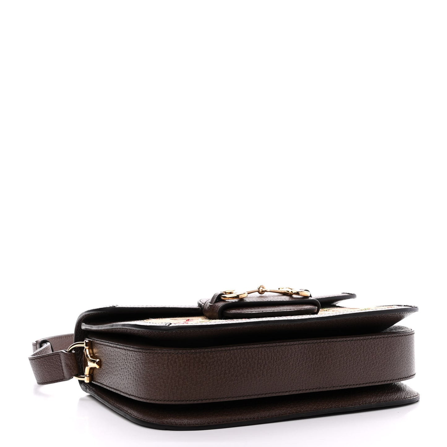 Monogram Jumbo GG Textured Dollar Calfskin Embroidered Horsebit 1955 Shoulder Bag Camel Ebony New Acero Multicolor