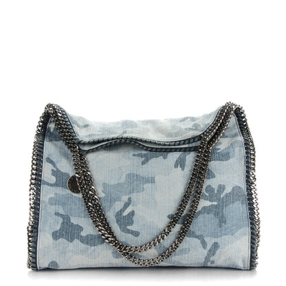 Stella McCartney Denim Camo Print Big Falabella Tote Pale Blue 1 of 11