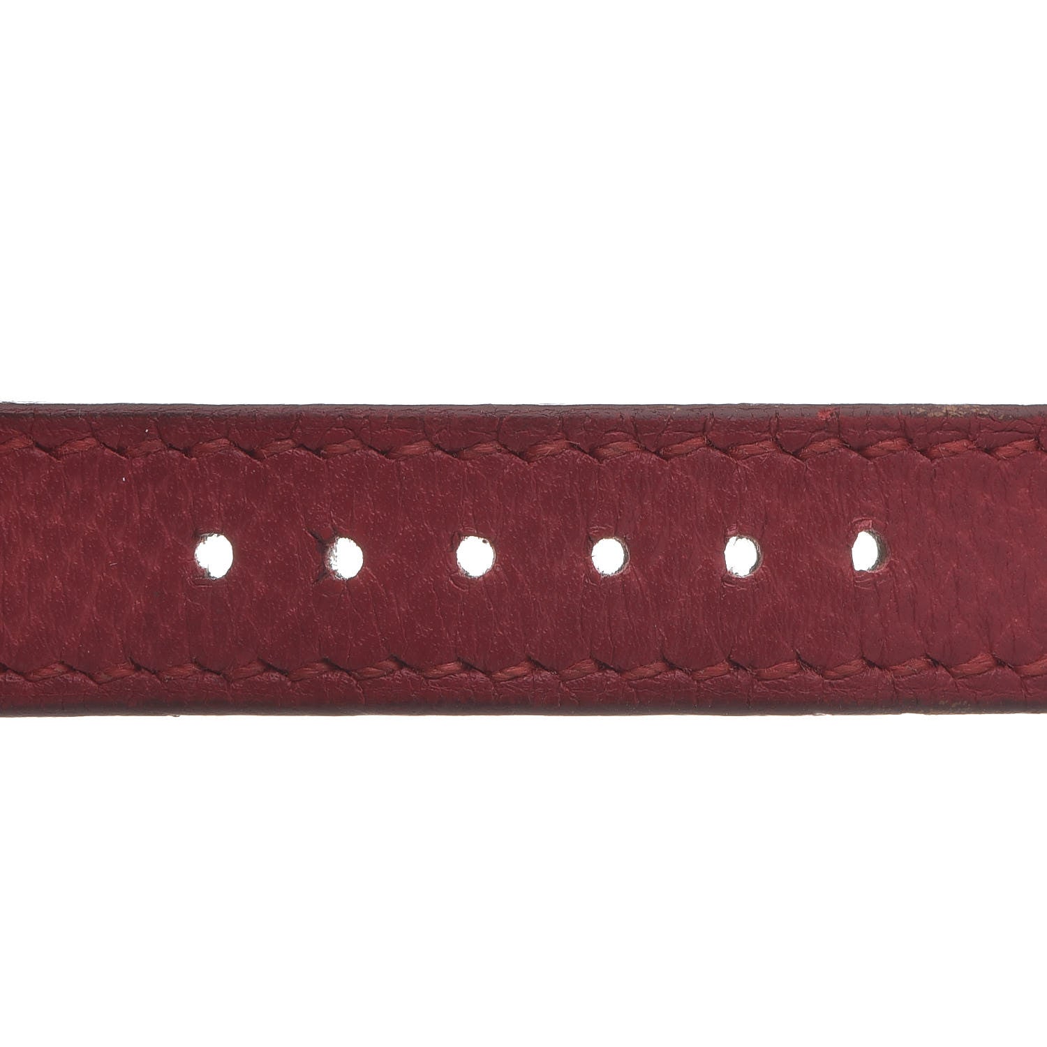 Hermes Stainless Steel Courchevel 20mm Kelly Cadena Quartz Watch Rouge 6 of 7