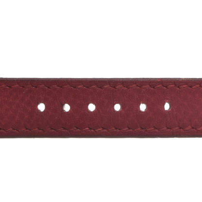 Hermes Stainless Steel Courchevel 20mm Kelly Cadena Quartz Watch Rouge 6 of 7