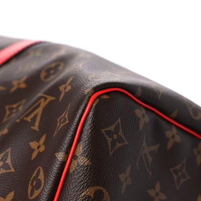 Louis Vuitton Calfskin Monogram Keepall Bandouliere 50 Coquelicot 10 of 13