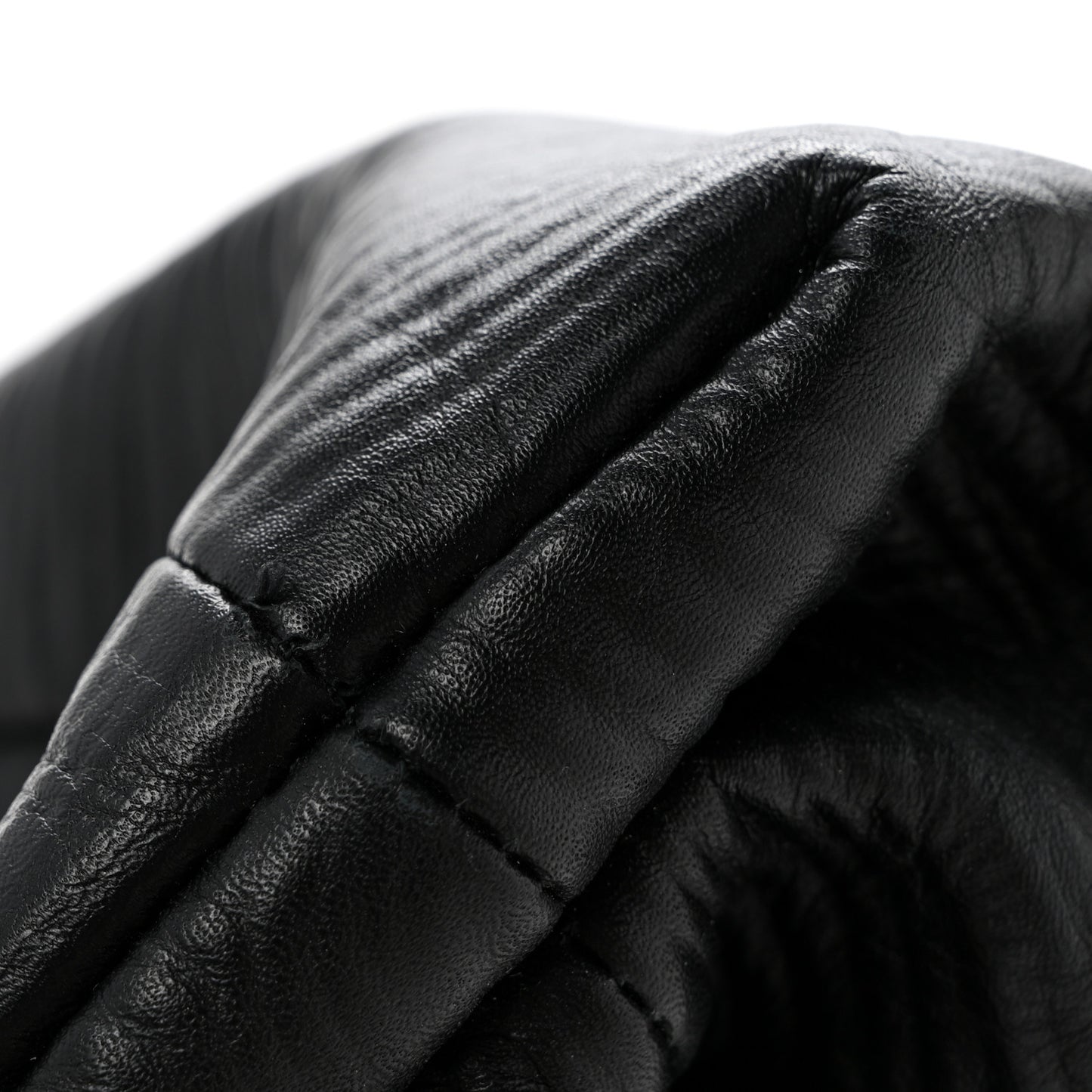 Bark Calfskin Embossed The Pouch Oversized Clutch Black