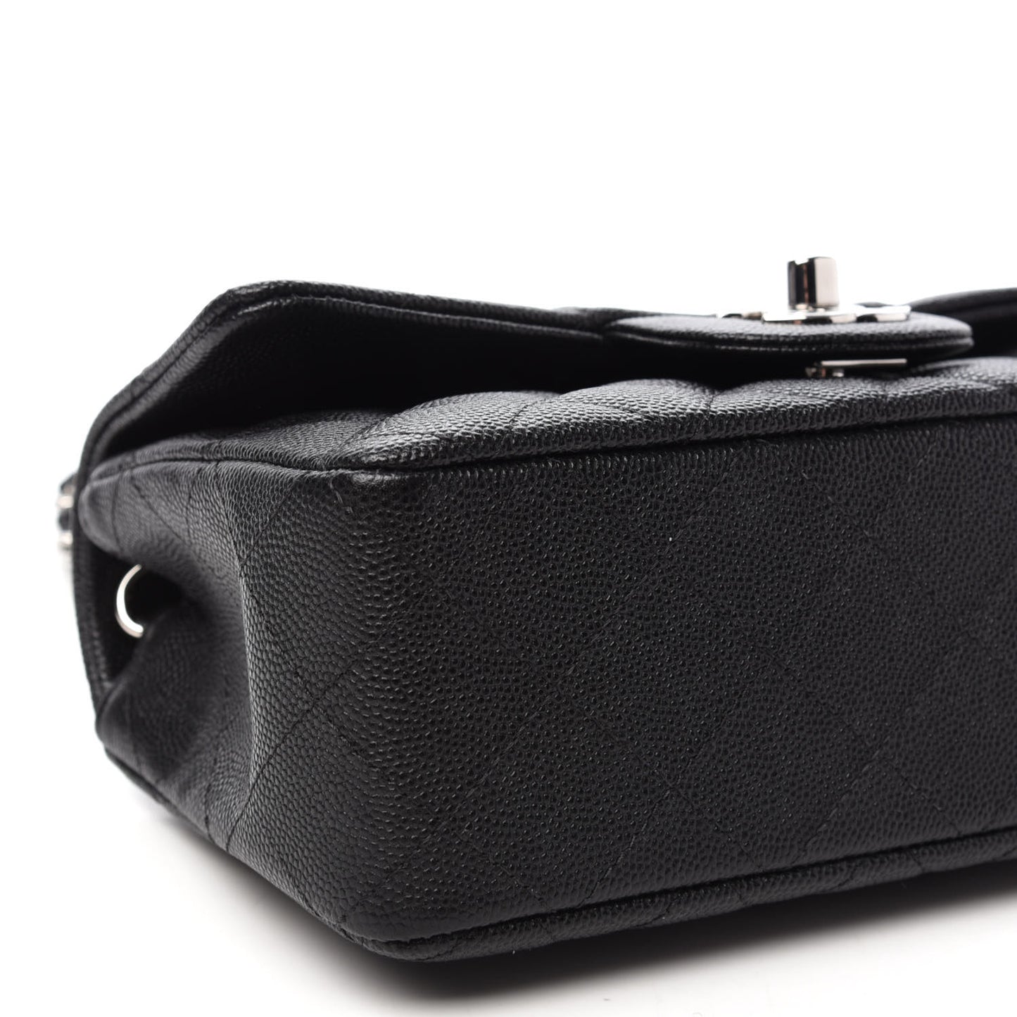 Caviar Quilted Mini Rectangular Flap Black