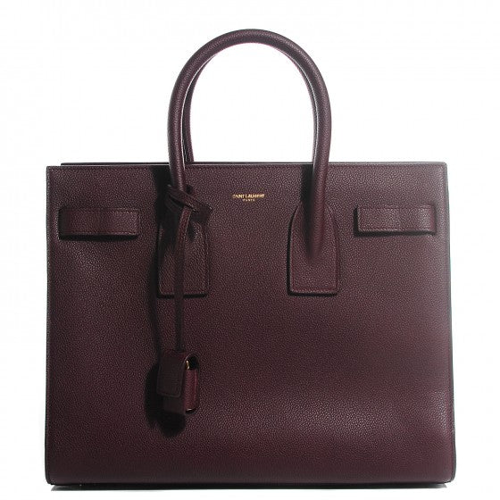 Saint Laurent Grained Calfskin Small Classic Sac De Jour Bordeaux 1 of 18