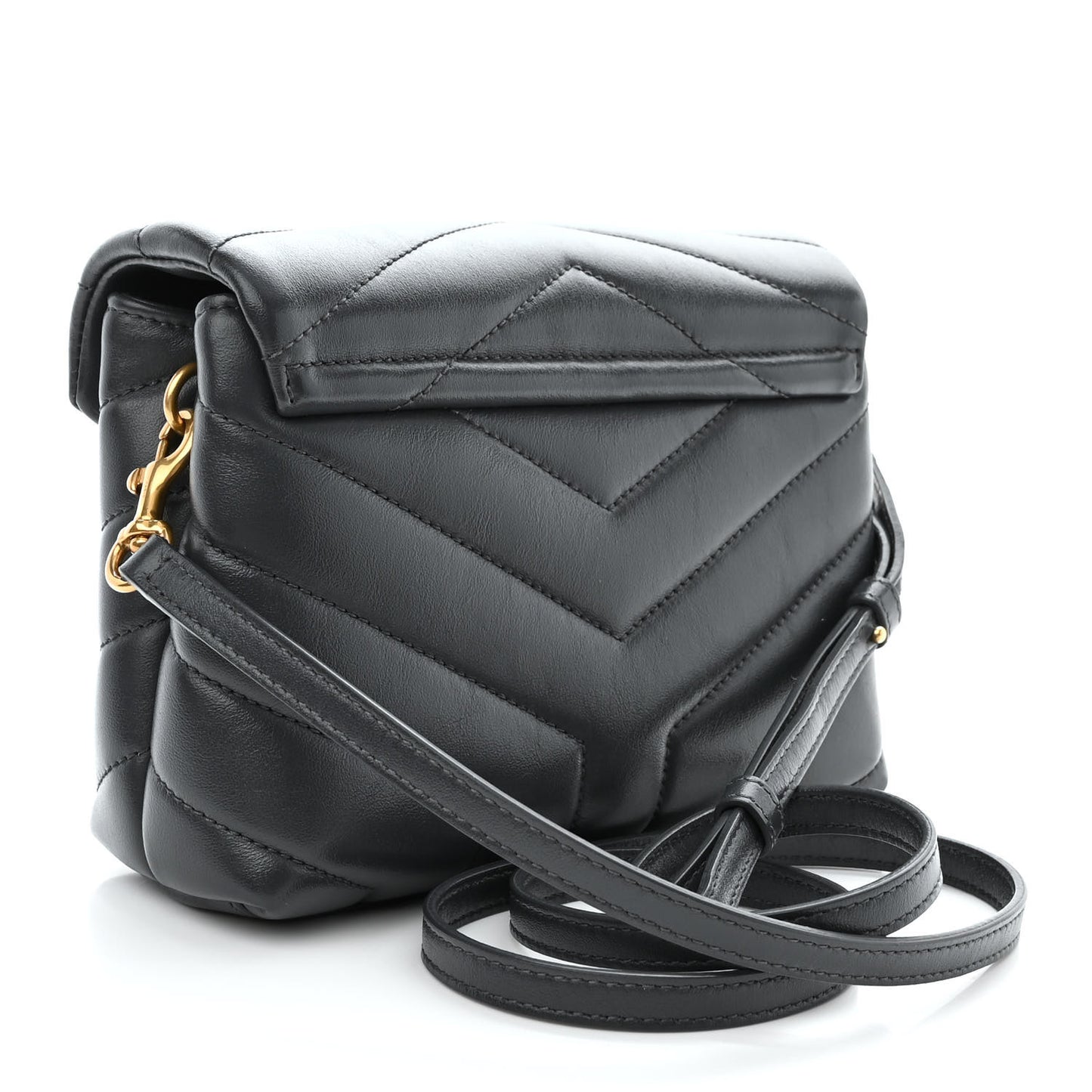 Calfskin Y Quilted Monogram Toy Loulou Crossbody Bag Dark Smog