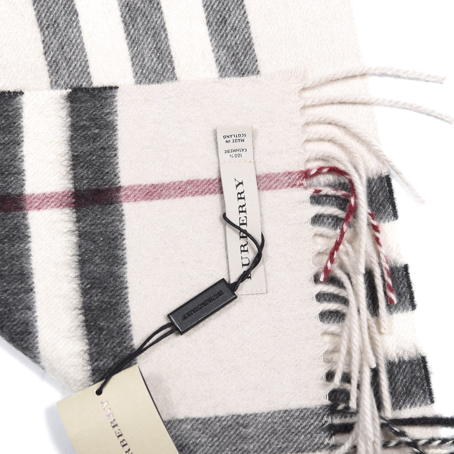 Burberry Cashmere Giant Check Fringe Scarf Trench 4 of 4