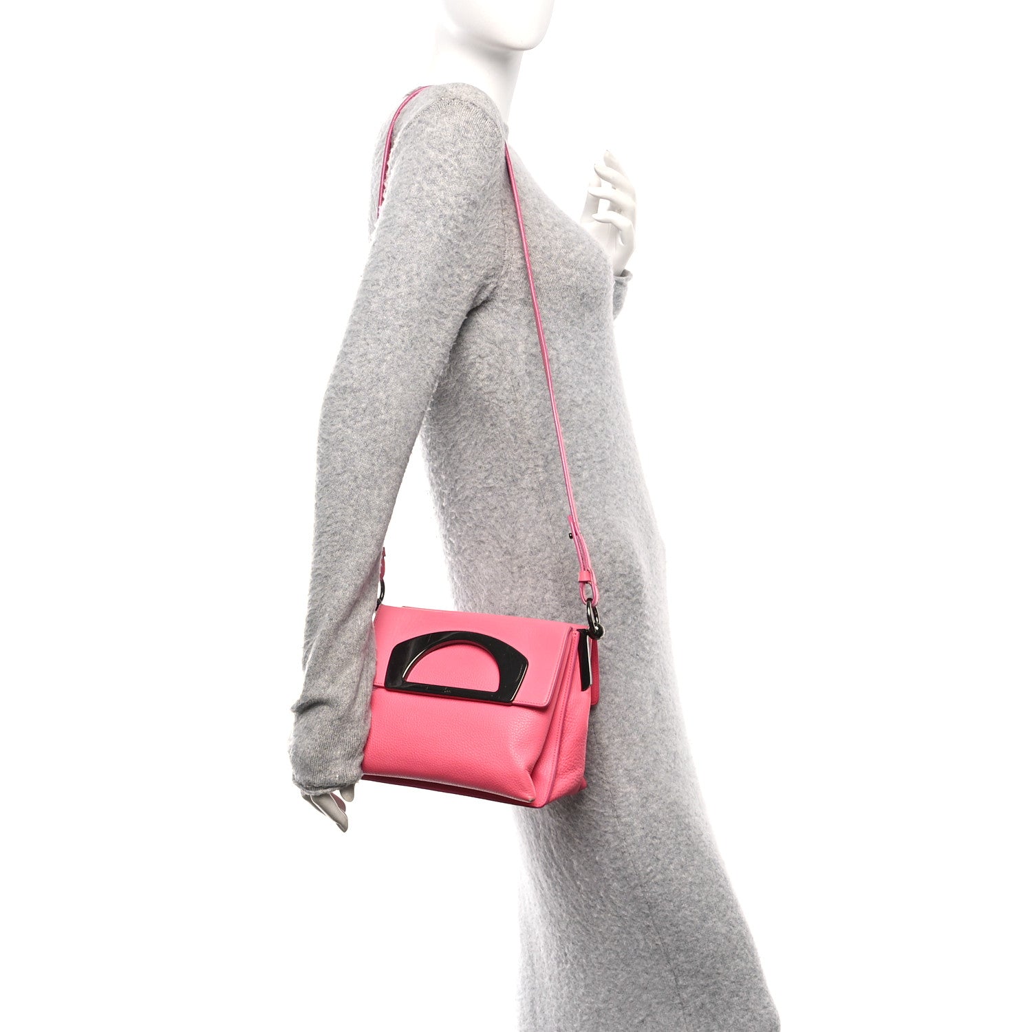 Christian Louboutin Grained Calfskin Passage Messenger Pink 2 of 12
