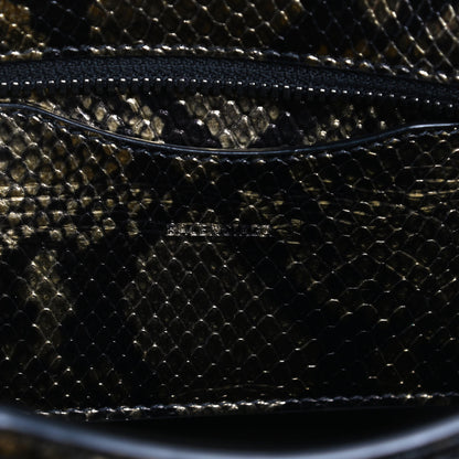 Balenciaga Grained Calfskin Snake Effect Neo Classic Silver Hardware Mini City Gold Black 6 of 11