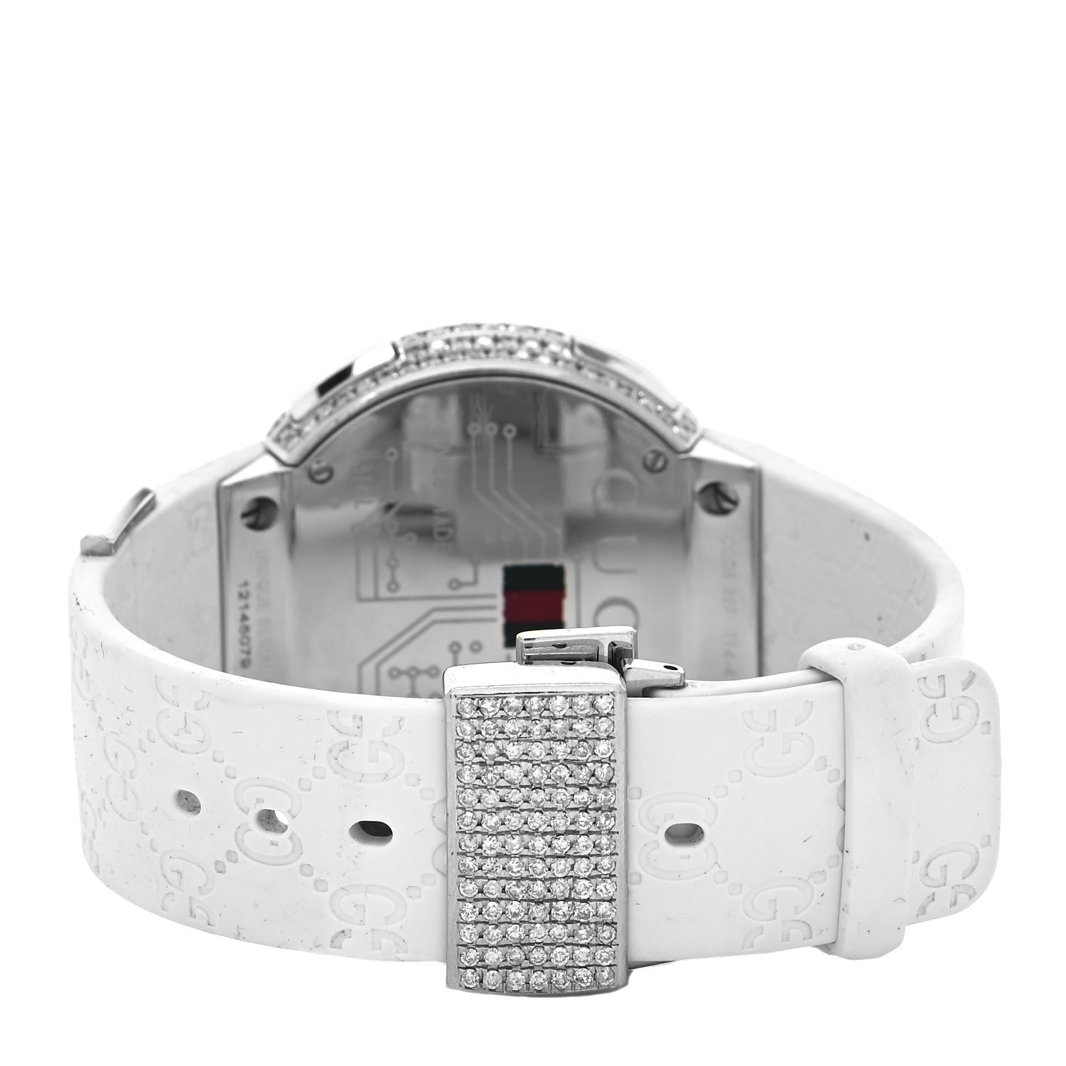 Gucci Stainless Steel Rubber Diamond 40mm Digital I-Gucci Watch 3 of 5