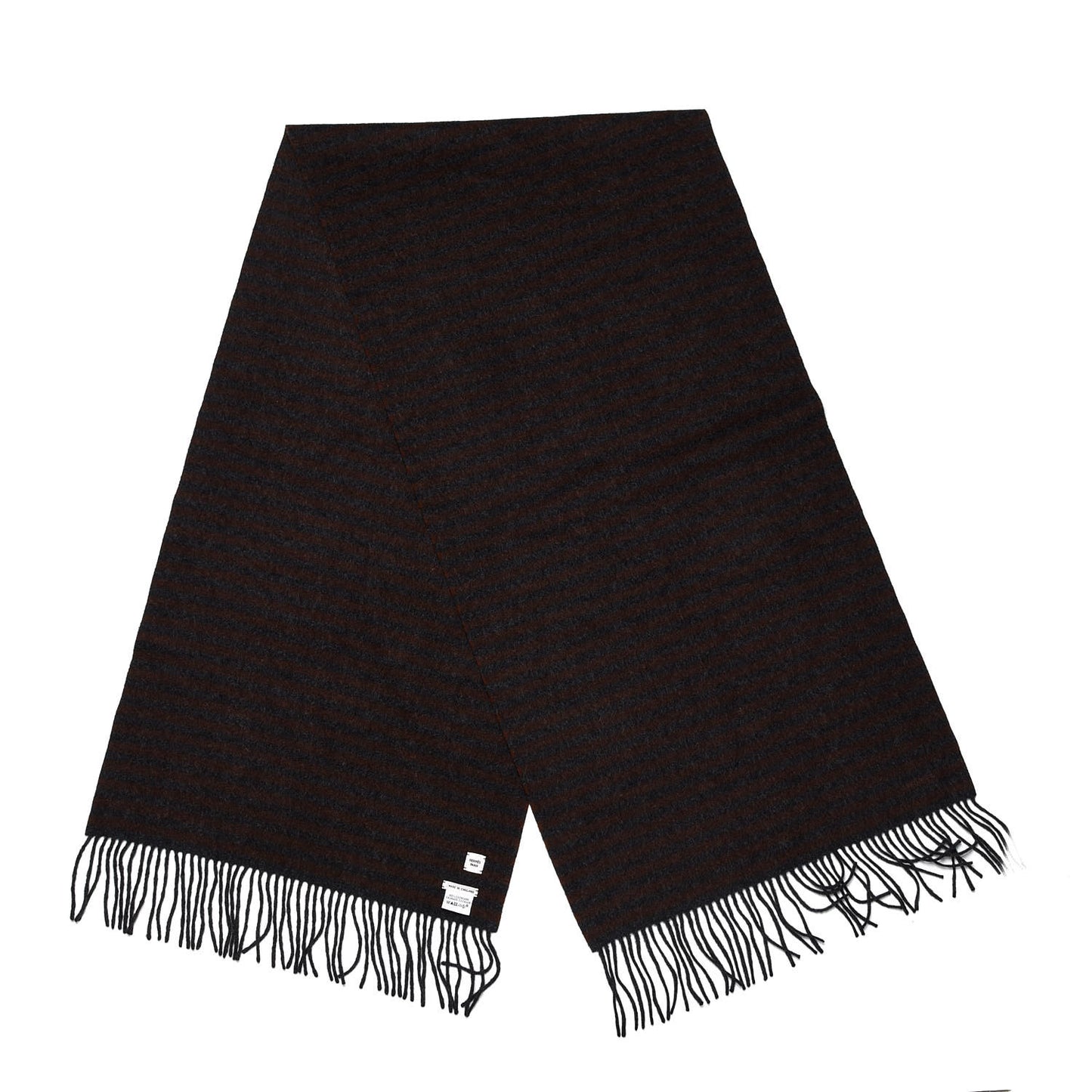 Cashmere Striped Fringe Scarf
