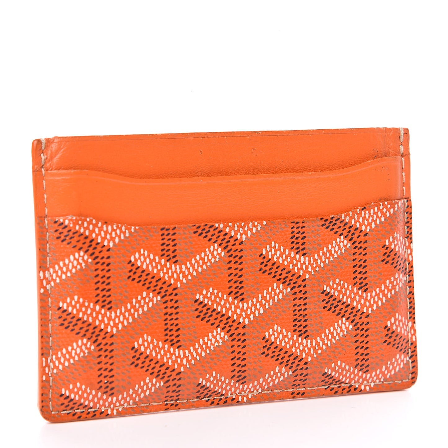 Goyardine Saint Sulpice Card Holder Orange
