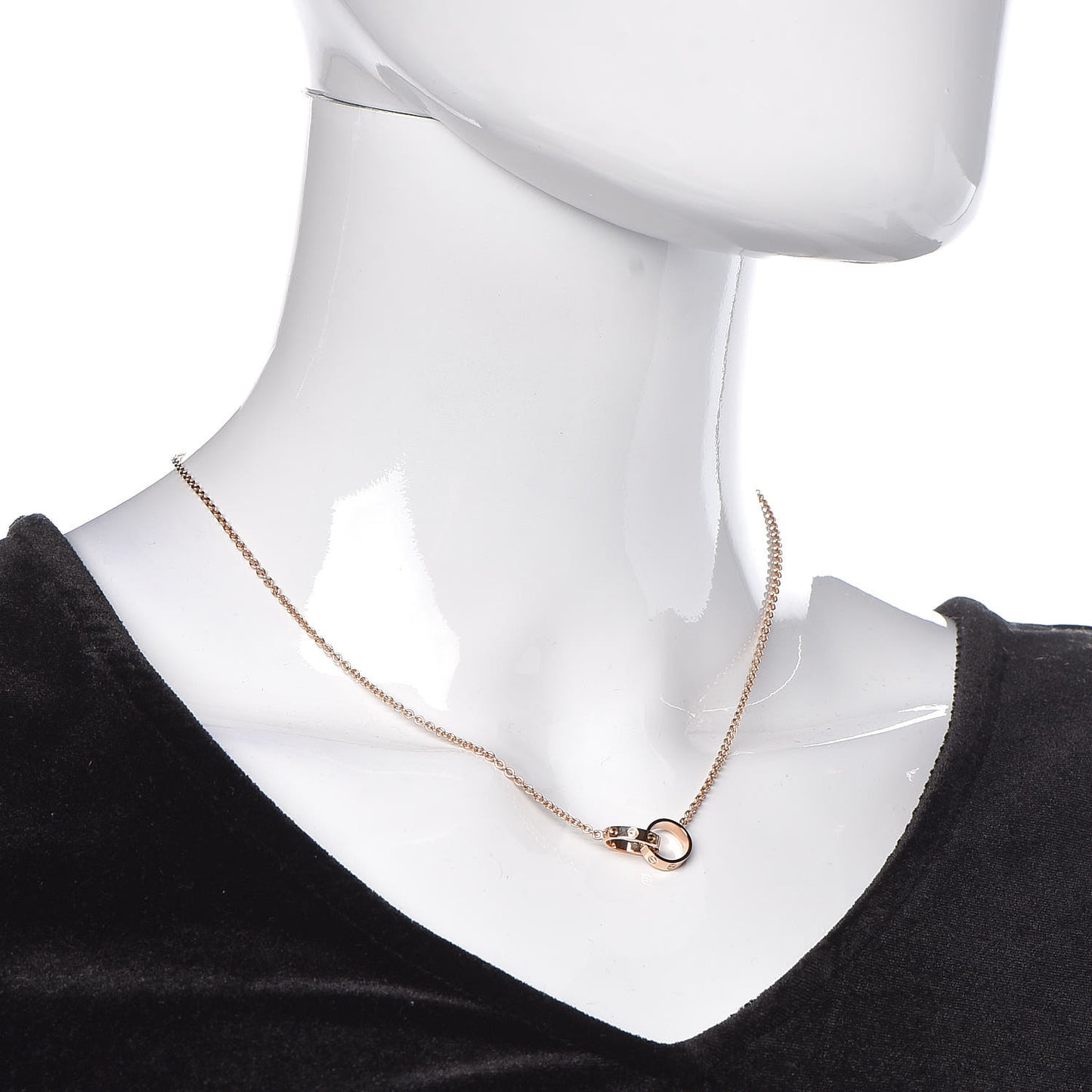 18K Pink Gold Interlocking LOVE Necklace