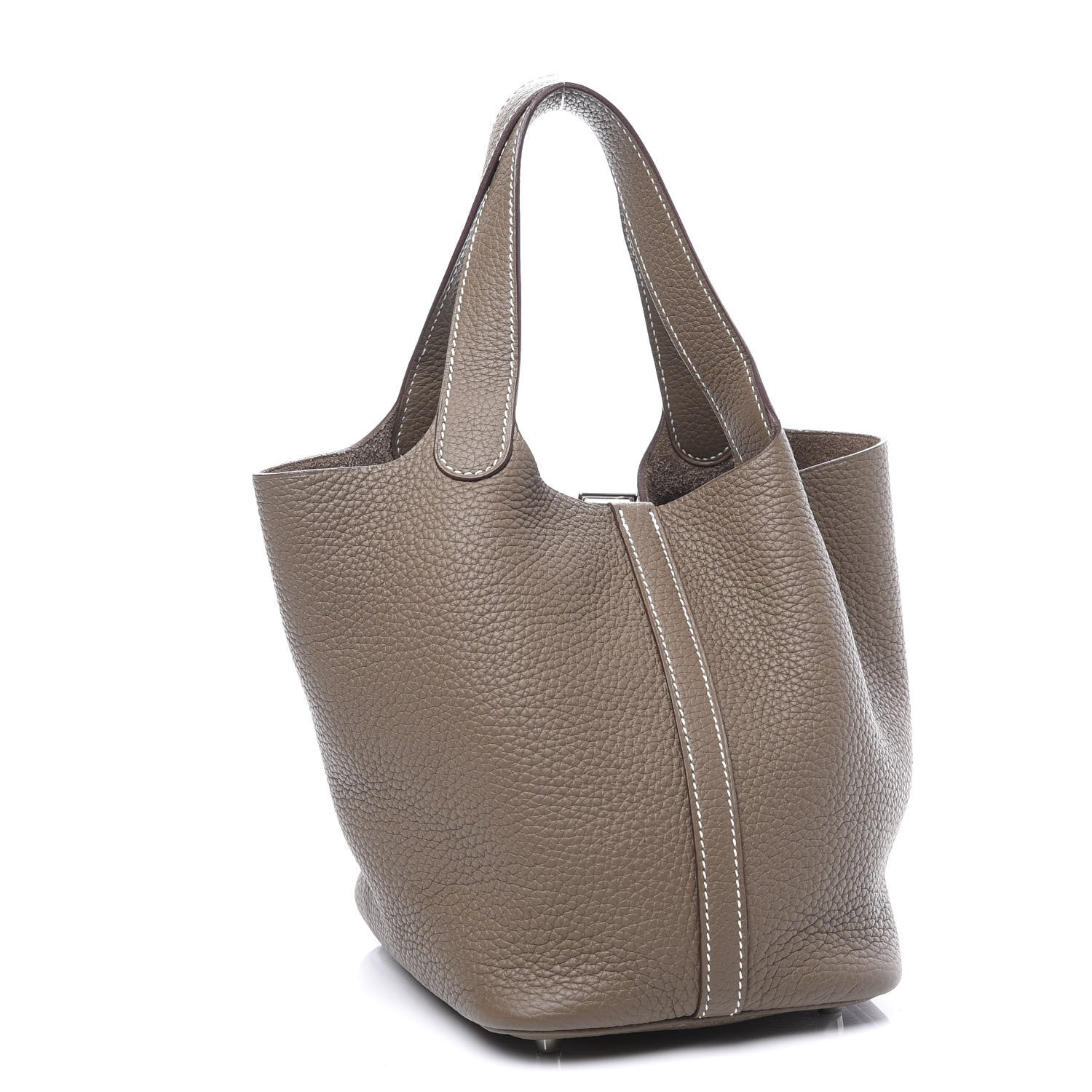 Hermes Taurillon Clemence Picotin Lock 18 PM Etoupe 2 of 9