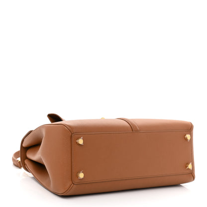 Celine Grained Calfskin Classique 16 Top Handle Bag Tan 4 of 11