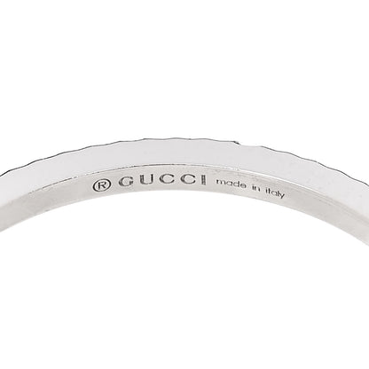 Gucci 18K White Gold Running G Charm Ring 53 6.5 4 of 5