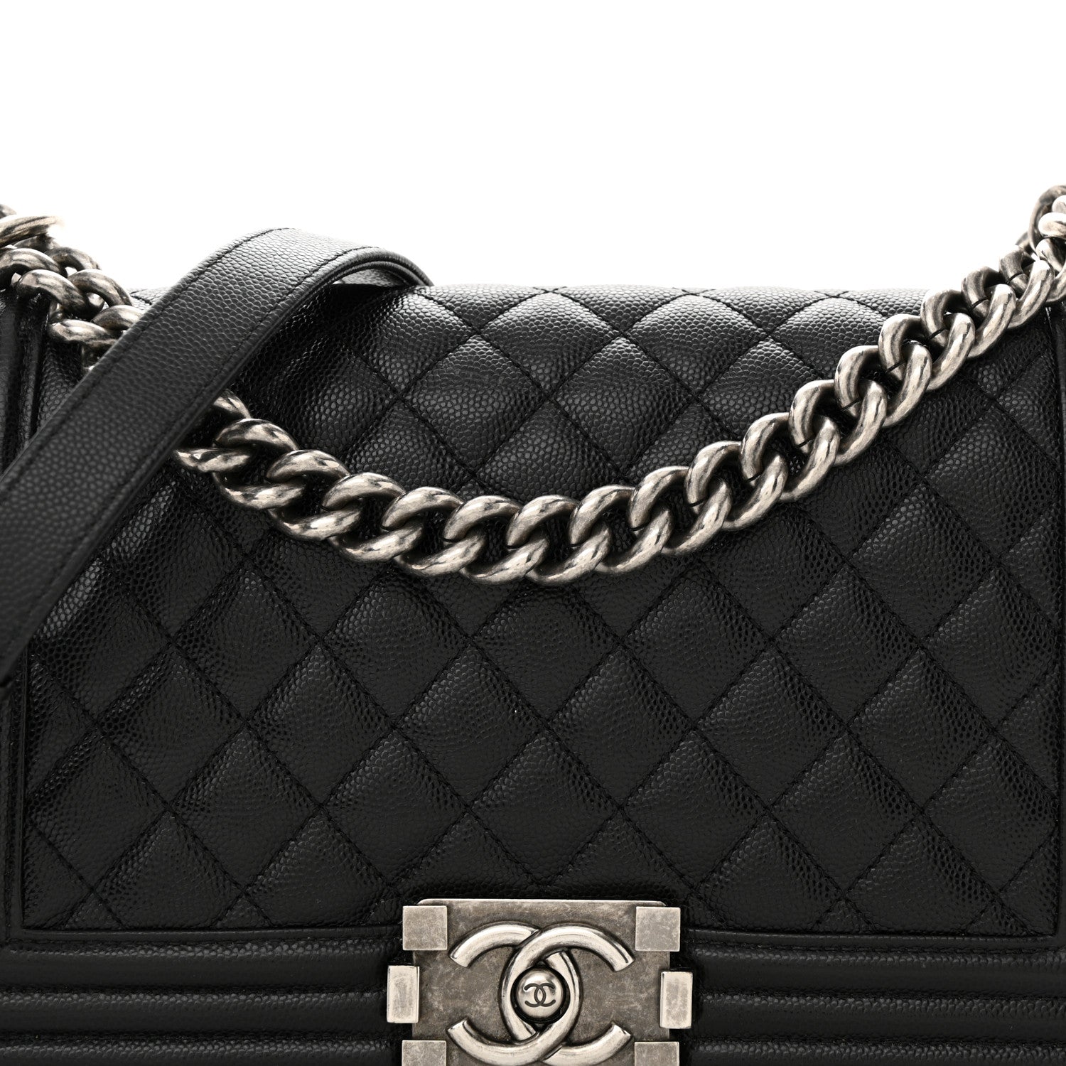 Chanel Caviar Quilted Medium Boy Flap Black 8 of 14